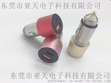 Type-C车载快充 PD3.0快充车充 pd车充快充 pd3.0车载快充 铝合金属外壳USB+Type-C接口同时充电